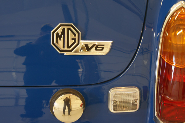 Custom MG V6 badge.