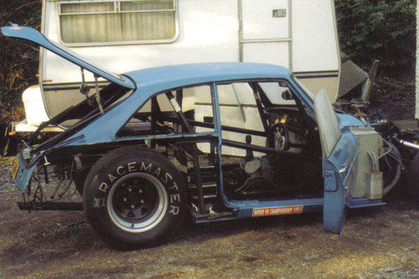 15x8 steel wheels and 8 inch wide M&H Racemaster drag slicks.