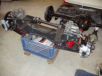 MGB front suspension, with Armstrong lever shocks