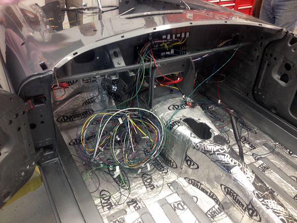 Dynamat and wiring harness installation.