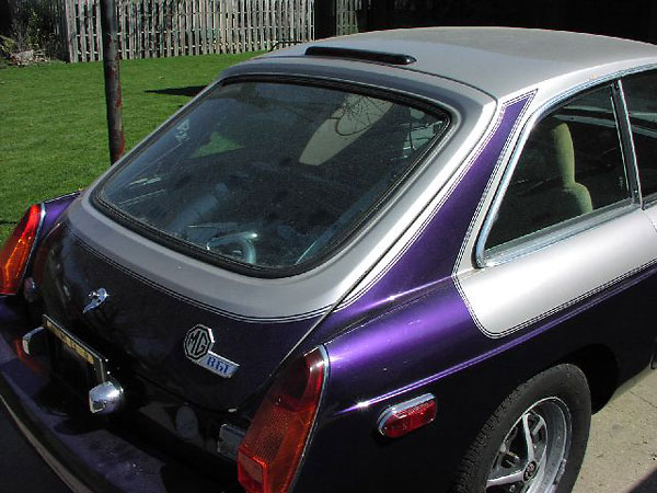 Two-tone DuPont paint (silver over purple).