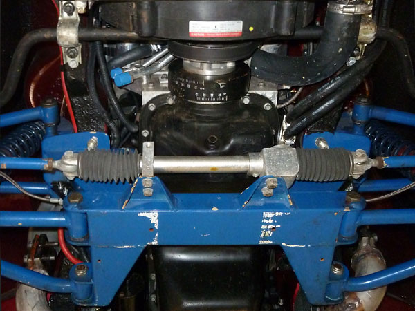 Rob specified his suspension two inches wider-than-stock track width and with Ford V8-ready motor mounts.