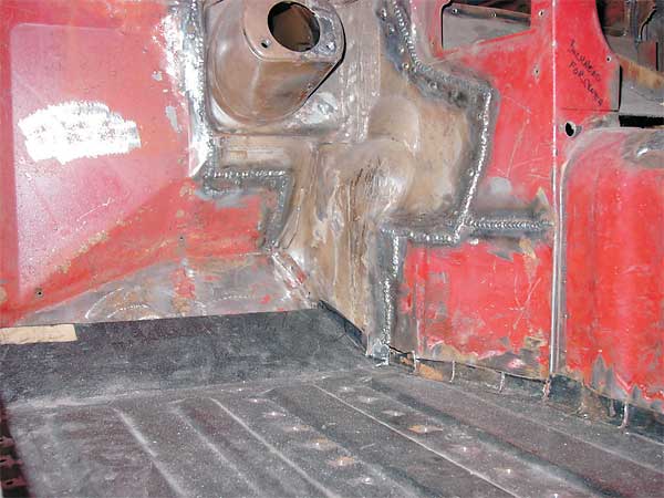 Drivers side footbox.