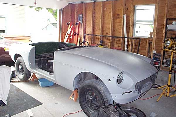 MGB in gray primer