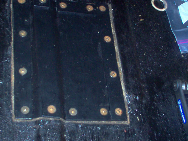 Access cover on top of tank.