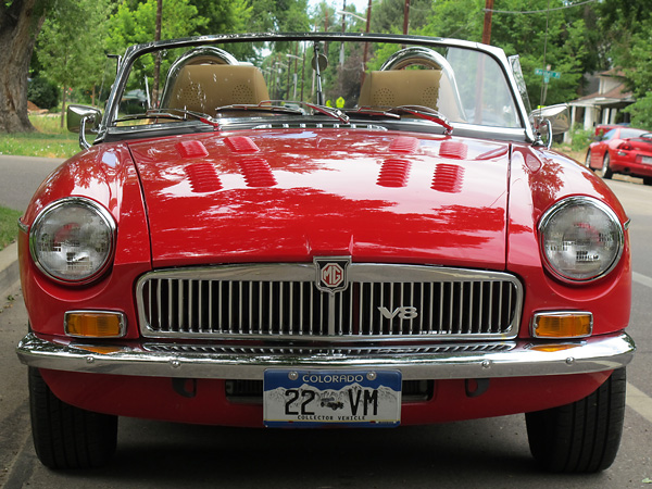 MGB Mk1 front grille. 1973-4 style front valance (with holes for oil cooler.)