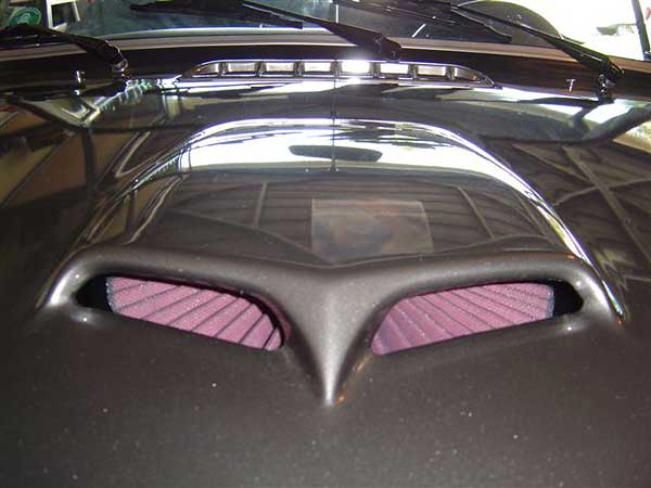 Lund hood scoop and K&N air filter system