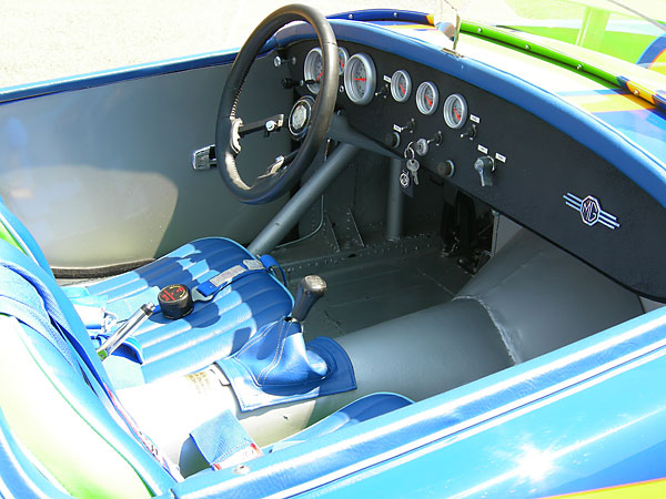 Custom racecar-style dashboard.
