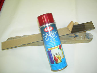 red Krylon stained-glass spray paint