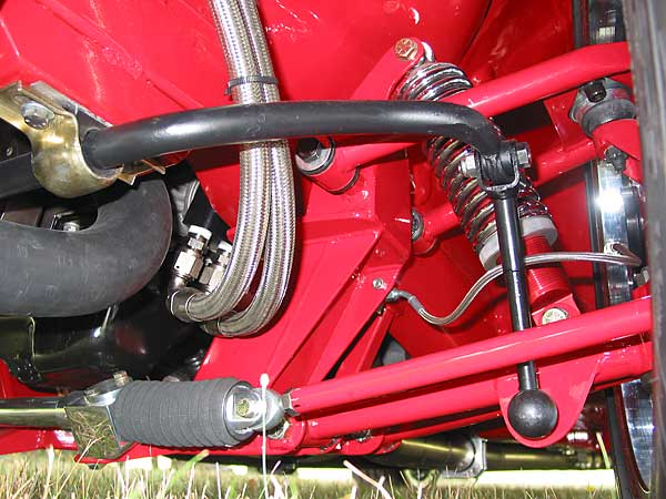 notice that the sway bar chassis mounts are spaced down about two inches