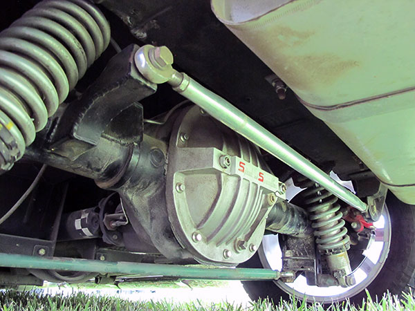 Panhard rods define rear suspension roll center.