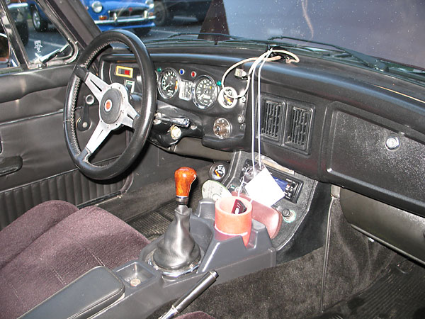 Mota Lita slotted leather steering wheel.