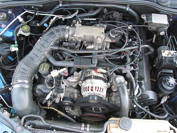 Roush Industries developed Ford Mustang engine with overhead cams and sequential multipoint fuel injection