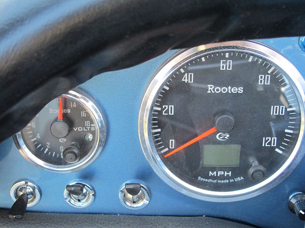 Speedhut voltmeter and electronic speedometer.