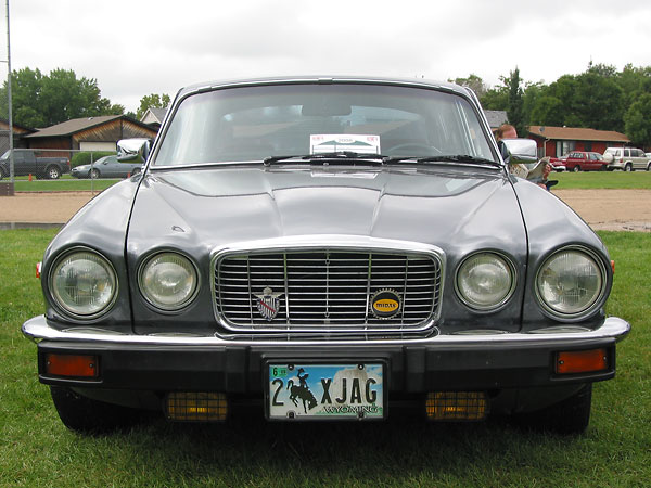 1976 Jaguar XJ12 grille. Seven inch headlights weren't offered in U.S.A. in 
