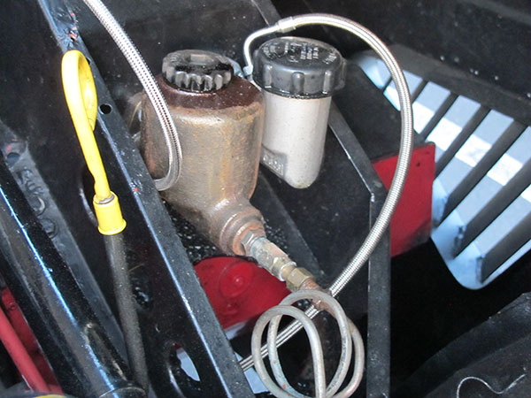 Stock brake master cylinder. Wilwood clutch master cylinder.