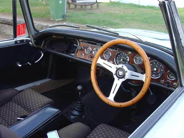 Sunbeam custom wooden steering wheel