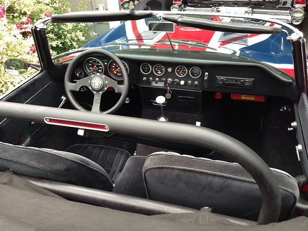 Formuling leather steering wheel and AutoMeter Pro-Comp gauges.