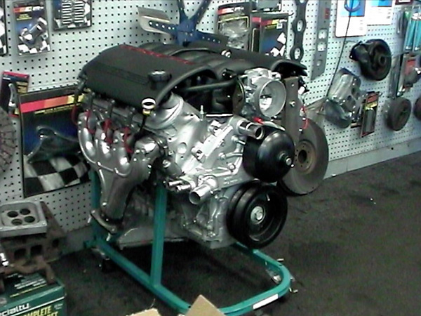 This fuel-injected Chevy Z06 crate engine was originally tested.