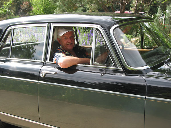 John Crosse enjoys driving his Vanden Plas Princess