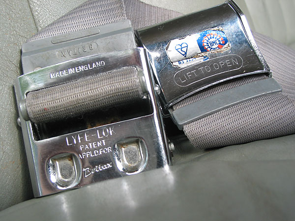 Britax Lyfe-Lok seatbelts, complete with BMC decal