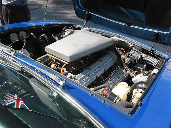 Aston Martin V8 engine compartment