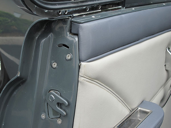 Rear doors feature child safety latches, about 25 years ahead of most other cars.