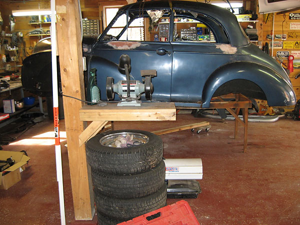 I gutted the Morris Minor until there was nothing but body left.