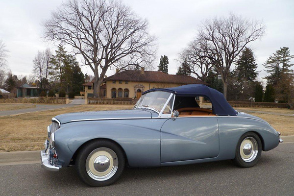 A blue Sunbeam Alpine convertible co-starred with Grace Kelly and Cary Grant in Alfred Hitchcock's To Catch a Thief.