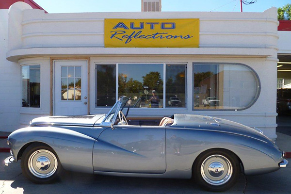 Mike Lundgren of Auto Reflections did finish bodywork and painted this 1953 Sunbeam Alpine.