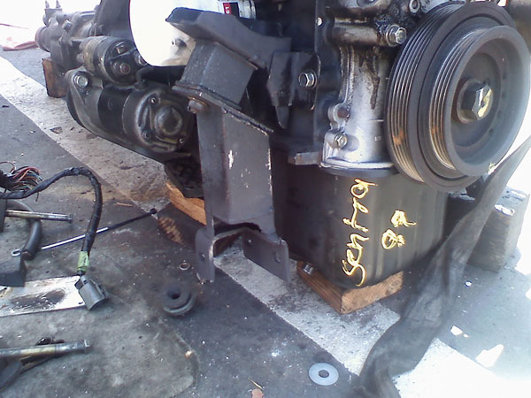 Custom fabricated motor mounts.