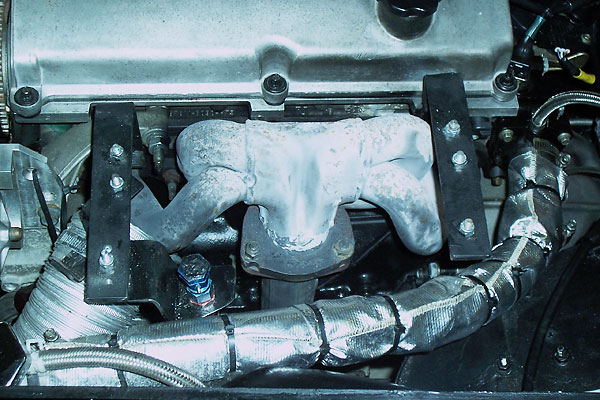 Modified Ford Focus header.