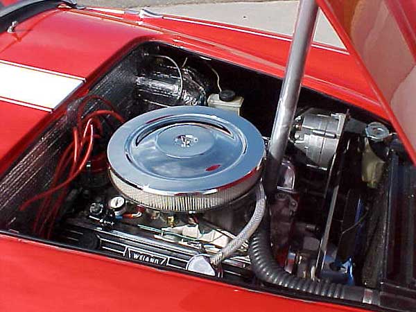 Chevrolet 383 V8 engine in a big Healey
