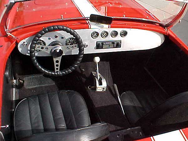 custom dashboard in an Austin Healey 100 BN2