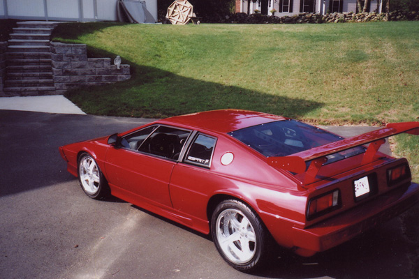 Shiny red paint.