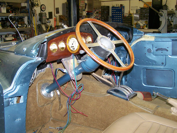 aftermarket speedometer in the original instrument panel