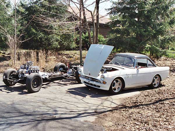 at left is Wilfred's 54 Talbot Alpine V8 project