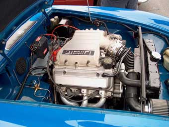 Mike Mahoney's engine compartment