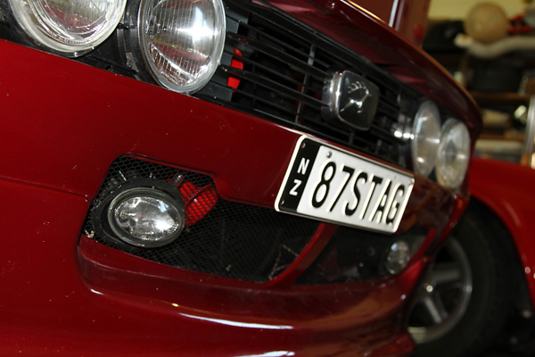 Registration plate is a special-order size to match the front panel.
