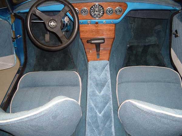 custom hot-rod interior for Triumph Spitfire