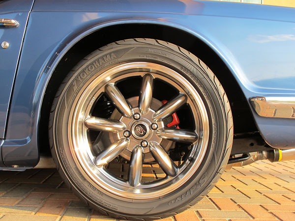 Yokohama S-drive w-rated 245/45R17 tires (~10 inches wide).
