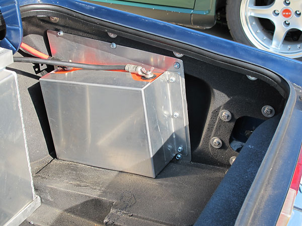 Odyssey Extreme Racing (ER40, nine pound) battery, mounted in trunk.