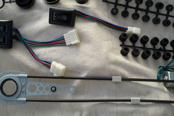 SPAL Deluxe power window kit - cable drive system.