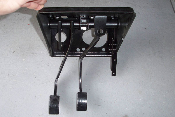 Modified Triumph TR6 pedal assembly.