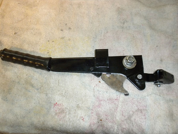 Restored parking brake lever.