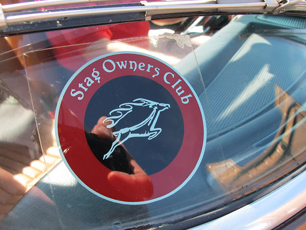 Stag Owners Club windscreen decal.