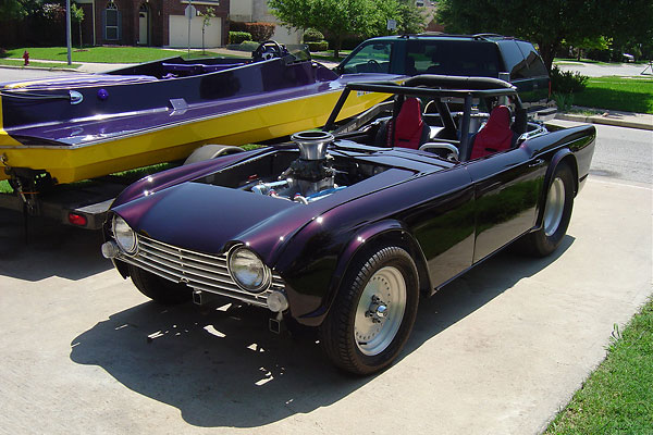 Jason Norman's 1967 Triumph TR4, with 427 cubic inch Chevy V8