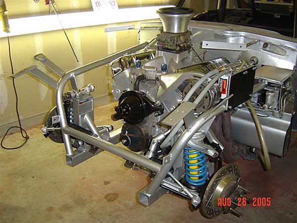 custom Triumph TR4 independent front suspension