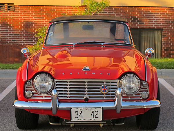 From the beginning, the Triumph TR4 model was designed around 15 inch wheels.