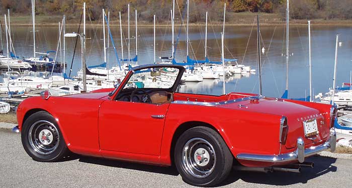 Jay Smith's 1963 TR4, with a Ford V8